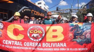 Una movilización de la COB