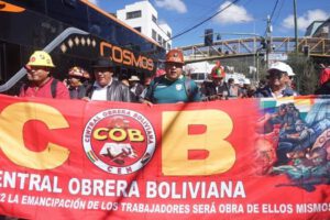 Una movilización de la COB