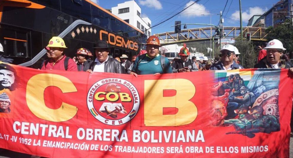 Una movilización de la COB