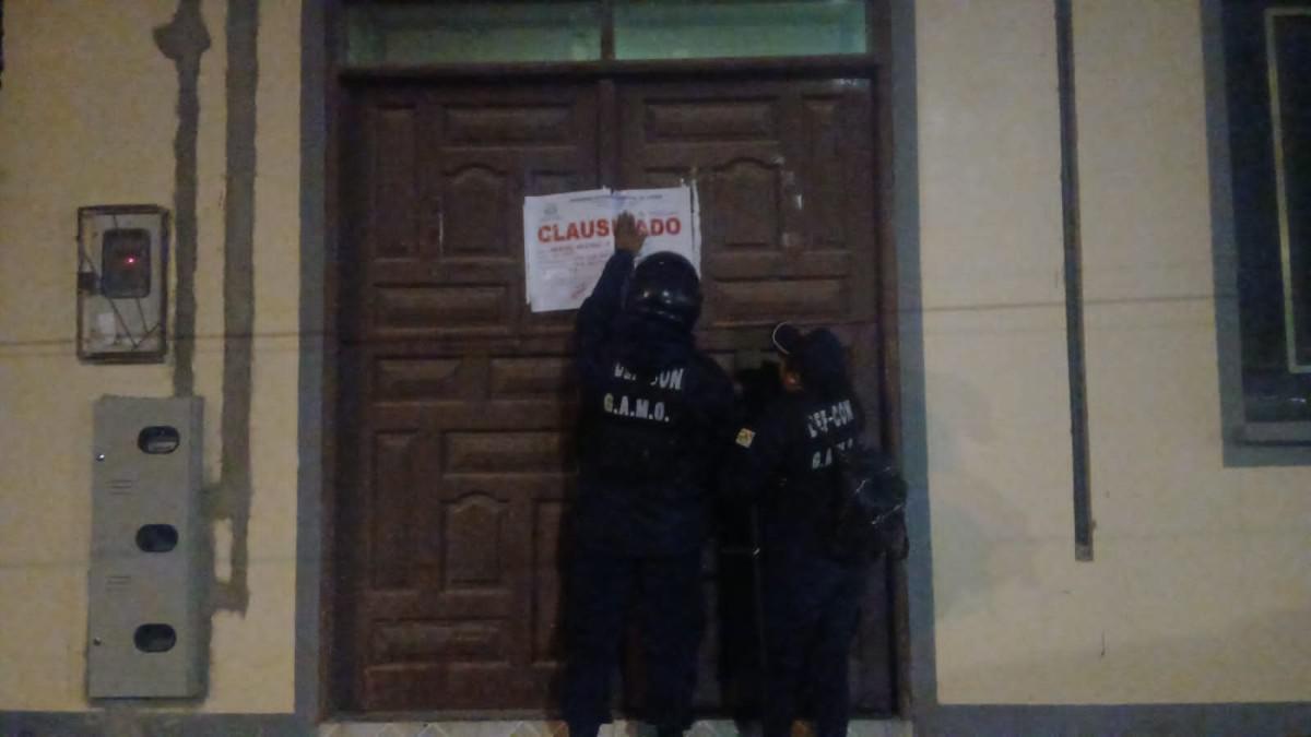 Imagen de la clausura del local