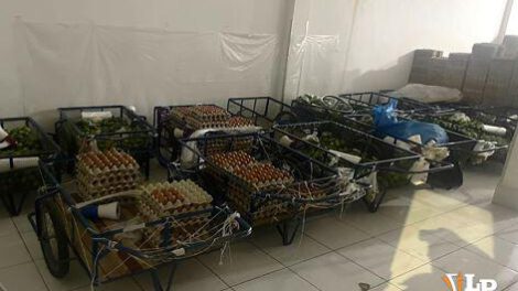 Imagen de los carritos donde los menores iban a vender
