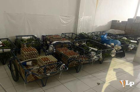 Imagen de los carritos donde los menores iban a vender