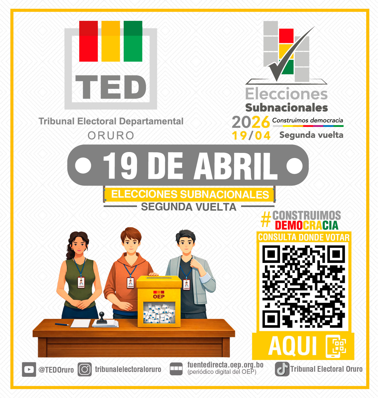 Publicidad Tribunal Electoral Departamental