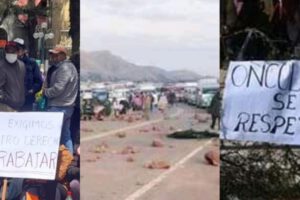Bloqueos en Bolivia reportados por el Gobierno