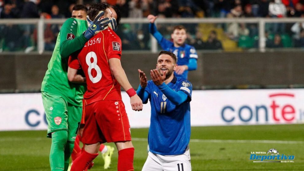 Italia sin chance de clasificar al Mundial tras derrota ante Macedonia del Norte