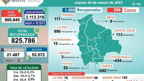 Reporte de covid-19 en Bolivia
