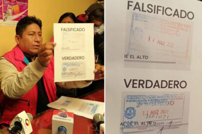 Sellos falsificados en El Alto