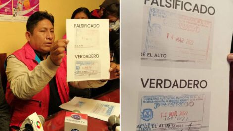 Sellos falsificados en El Alto