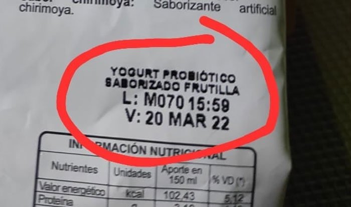 Desayuno escolar con fecha vencida encontrado en La Paz