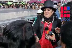 María Galindo feminicidios en la Plaza San Francisco de La Paz