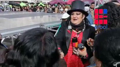 María Galindo feminicidios en la Plaza San Francisco de La Paz