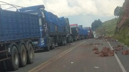 Bloqueo en la ruta a Desaguadero