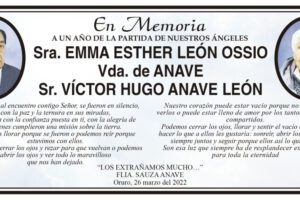 Obituario de Emma Esther León Ossio