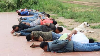 Aprehendidos en La Cruceña durante operativo policial