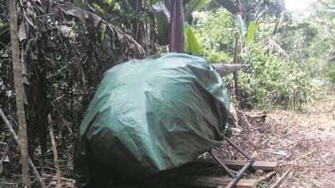 Helicóptero decomisado encontrado por la Fuerza Especial de Lucha Contra el Narcotráfico