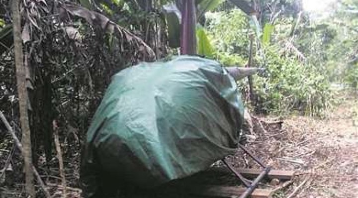 Helicóptero decomisado encontrado por la Fuerza Especial de Lucha Contra el Narcotráfico
