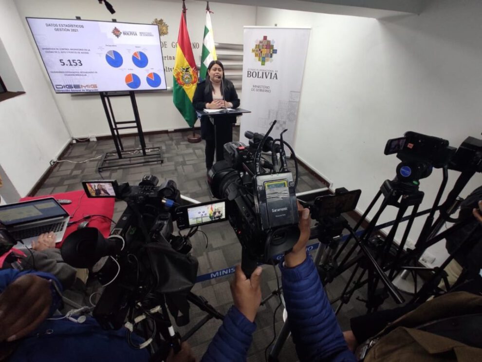 Controles migratorios en El Alto realizados por Katherine Calderón