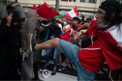 Enfrentamientos en Perú durante protestas contra el gobierno de Pedro Castillo