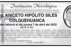 Ing. Aniceto Hipólito Siles Colquehuanca Q. E. P. D.