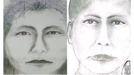 Dibujo de la mujer decapitada en La Paz