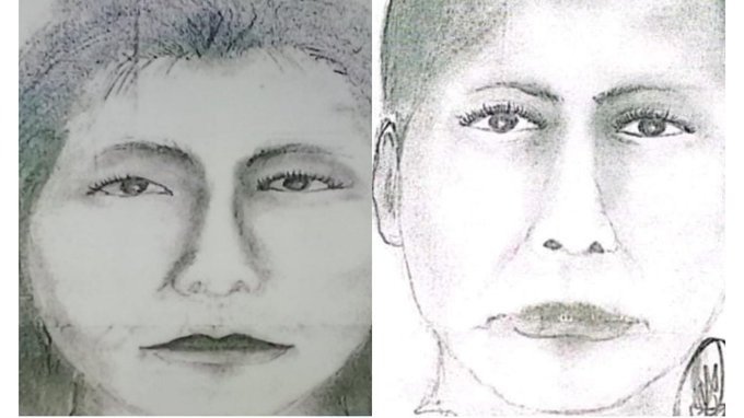 Dibujo de la mujer decapitada en La Paz
