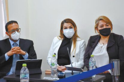 La expresidente Jeanine Áñez en su audiencia del caso Golpe II