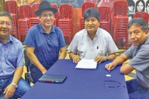 Reunión del Pacto de Unidad con Luis Arce y David Choquehuanca