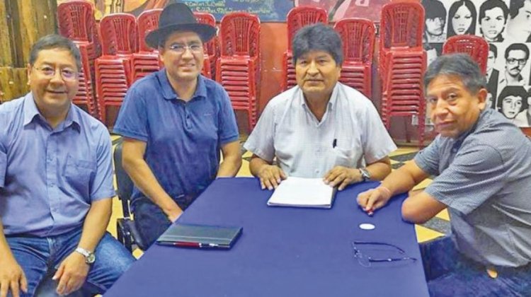 Reunión del Pacto de Unidad con Luis Arce y David Choquehuanca