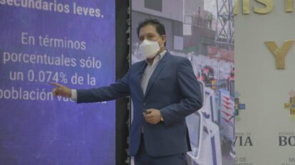 Descenso de casos Covid-19 en Bolivia reportado por Jeyson Auza