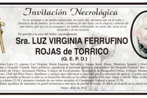 Necrológica Luz Virginia Ferrufino Rojas