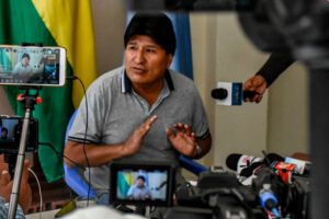 Evo Morales denuncia audios narcotráfico en conferencia de prensa