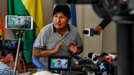 Evo Morales denuncia audios narcotráfico en conferencia de prensa