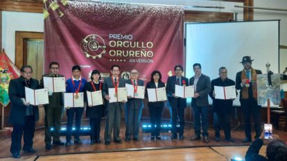 Premio Orgullo Orureño en Oruro