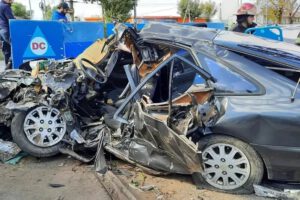Accidente en Longchamps que dejó cuatro jóvenes bolivianos muertos