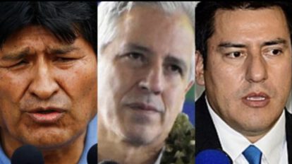 Evo Morales, Álvaro García Linera y Javier Zabaleta en el caso Golpe II