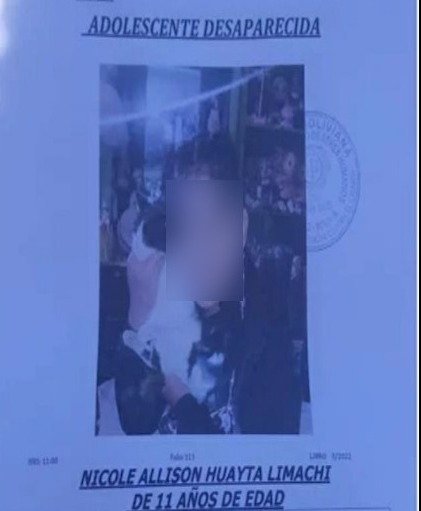 Niña boliviana secuestrada encontrada en Perú
