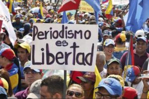 Una protesta contra la censura en Venezuela