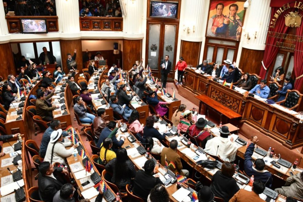 Sesión en la Asamblea Legislativa Plurinacional para elegir al nuevo Defensor del Pueblo