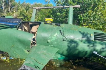 Helicóptero caído con droga en San Ignacio de Velasco