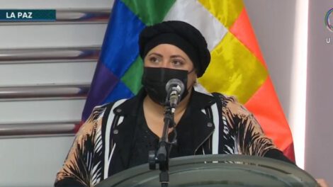 La ministra de la Presidencia rinde homenaje a Domitila Barrios