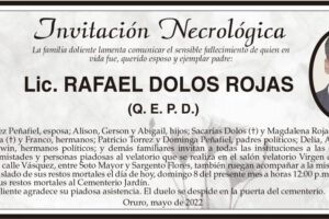 Invitación Necrológica: Lic. Rafael Dolos Rojas