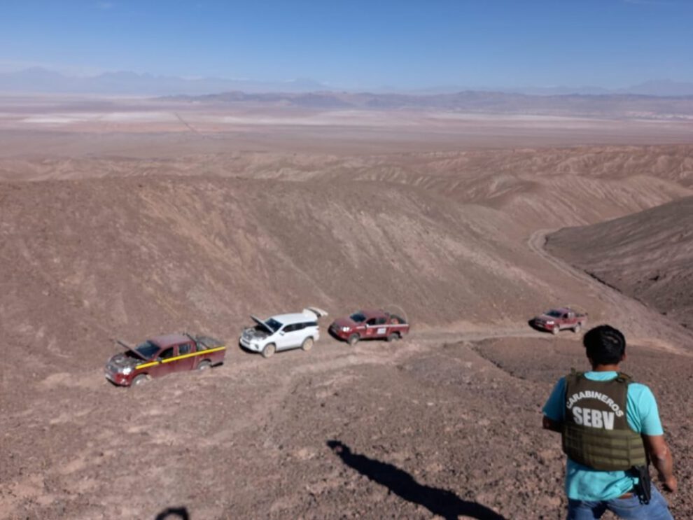 Recuperación de vehículos robados por la Policía chilena