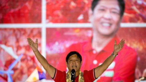 Ferdinand Marcos Jr, durante un mitin en Lipa, en la provincia filipina de Batangas