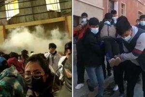 Gasificación en Asamblea Estudiantil en Potosí