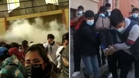 Gasificación en Asamblea Estudiantil en Potosí