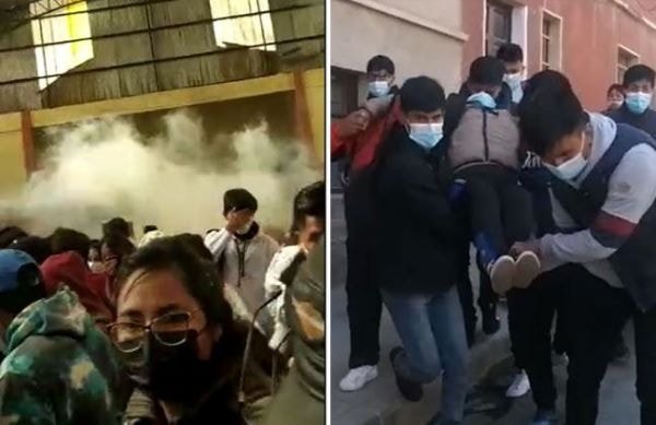 Gasificación en Asamblea Estudiantil en Potosí