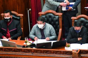 David Choquehuanca, presidente nato de la Asamblea Legislativa, en una sesión anterior
