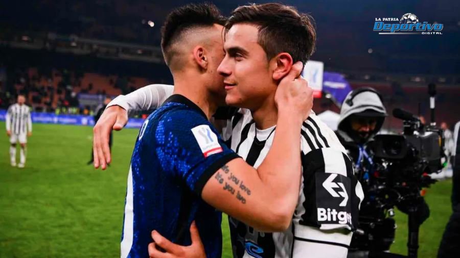 Copa Italia entre Juventus y Inter con Lautaro Martínez y Paulo Dybala