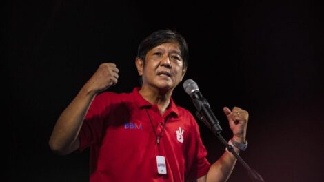 Ferdinand Marcos Jr. durante su campaña política
