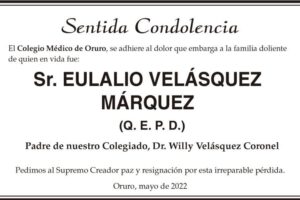 Eulalio Velásquez Márquez Q. E. P. D.
